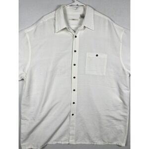 Moda Campia Moda Button Down Shirt Mens 2XLT Short Sleeve Pocket White